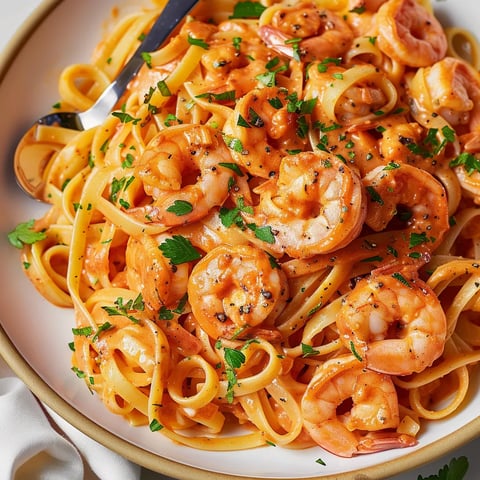 Linguines cajuns aux crevettes