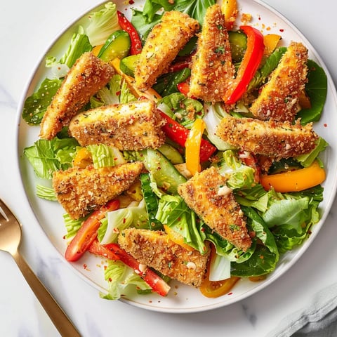 Tofu croustillant et légumes frais