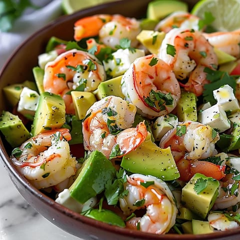 Salade fraîcheur crevettes avocat
