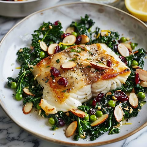 Morue poêlée et kale parfumé
