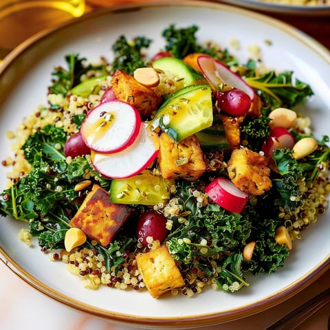 Quinoa au tofu et kale