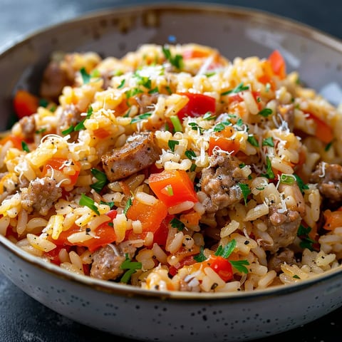 Riz one pot saucisse fenouil