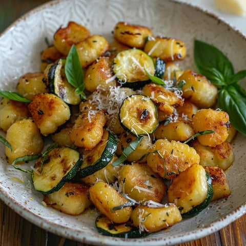 Poêlée gnocchis courgettes parmesan