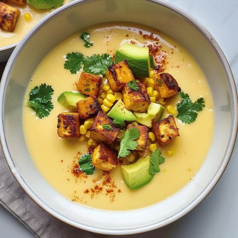 Crème de maïs au tofu