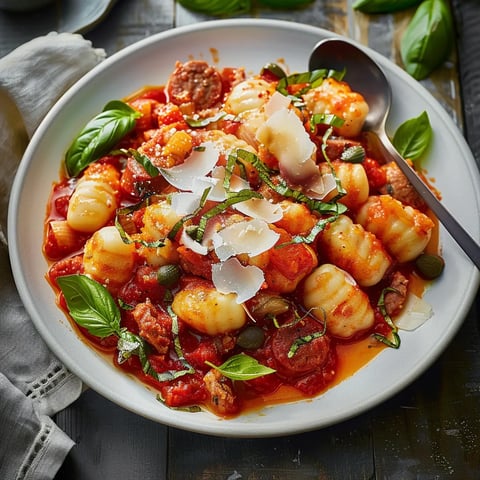 Gnocchis sauce tomate et saucisse