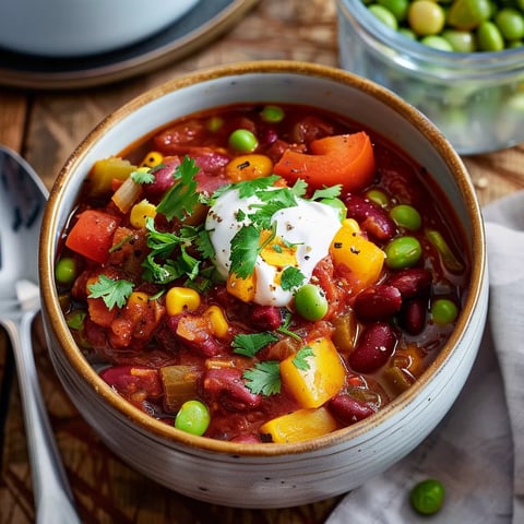 Chili végétarien aux edamames
