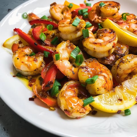 Sauté crevettes citron brûlé