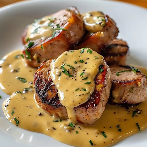Filet mignon moutarde crème