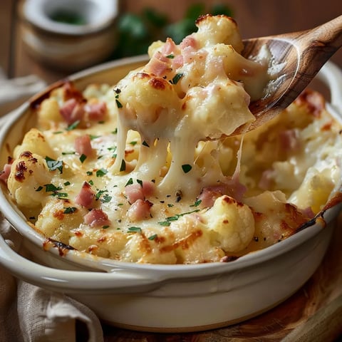 Délicieux gratin chou-fleur et pommes
