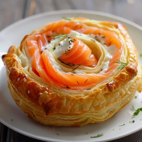 Roulés saumon fumé feuilletés