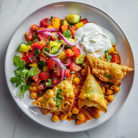 Samosas et cari pois chiches