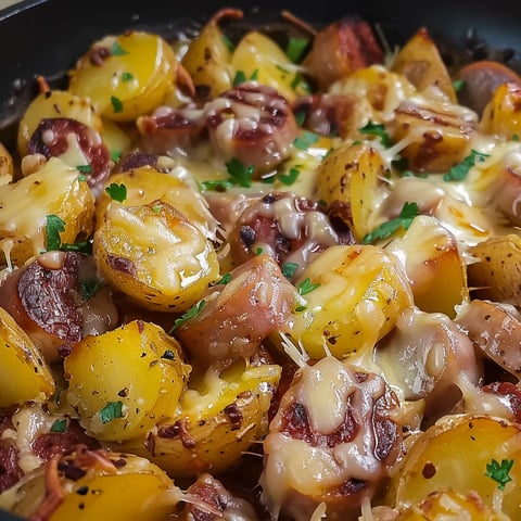 Pommes de terre saucisse fondant