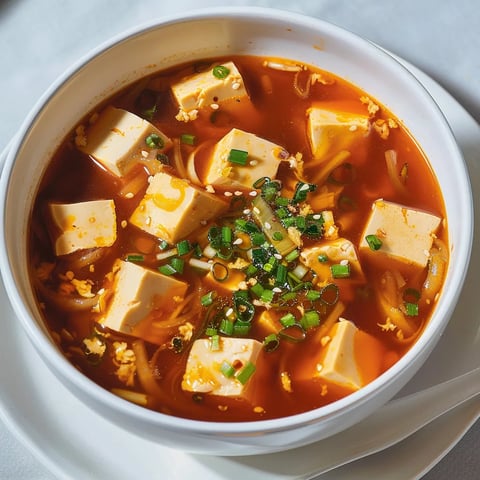 Soupe tofu aigre-piquante facile