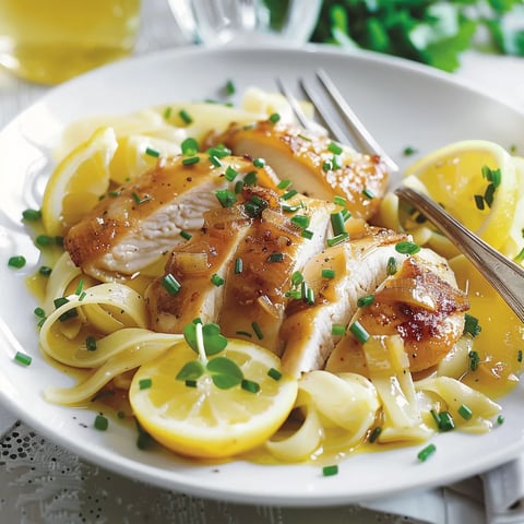 Poulet citron et oignons