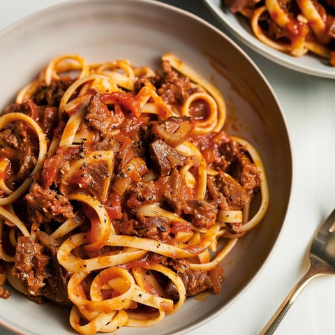 Linguines au ragoût d’agneau