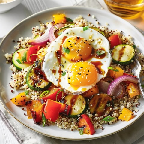 Œufs plat légumes sésame