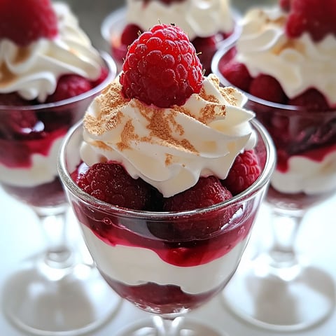 Verrines Framboise, Mascarpone & Éclats de Meringue.