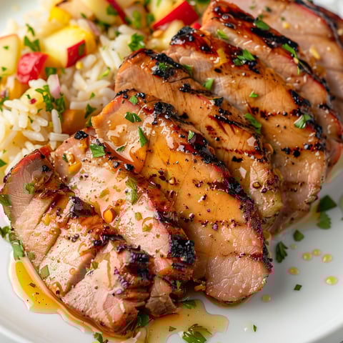 Filets de porc au jus de pomme, une recette savoureuse et délicieuse.