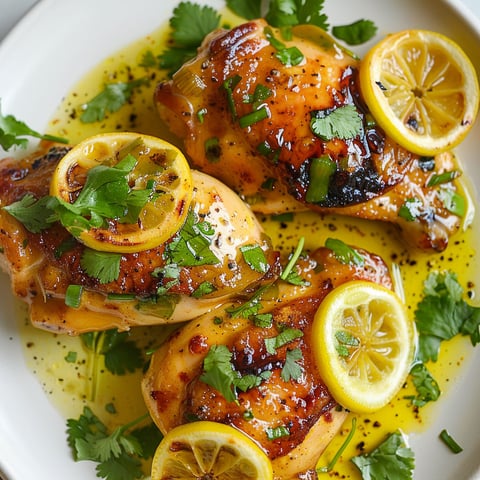 Le poulet au citron d'Ottolenghi est un plat savoureux et délicieux, composé de poulets marinés et grillés, saupoudrés de citrons et de herbes fraîches.