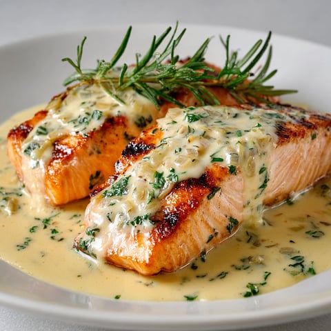 Pavé de saumon grillé avec sauce aux échalotes.
