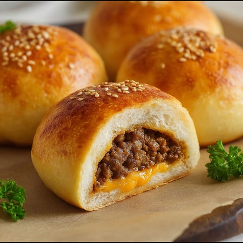Pain Farci à la Viande et au Fromage, une recette savoureuse et délicieuse.