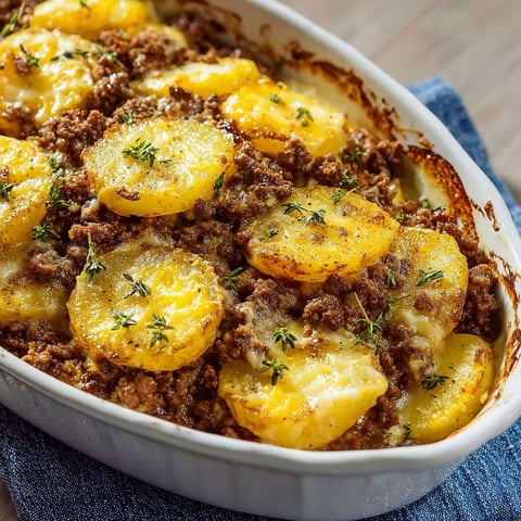 Casserole de Pommes de Terre au Bœuf Haché, une recette savoureuse et délicieuse.