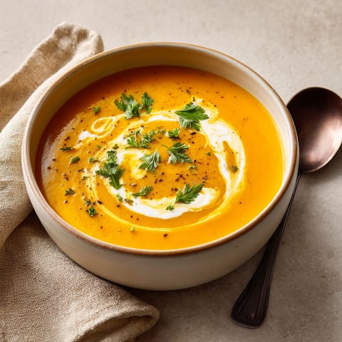 Velouté Automnal de Potimarron aux Châtaignes Rôties.