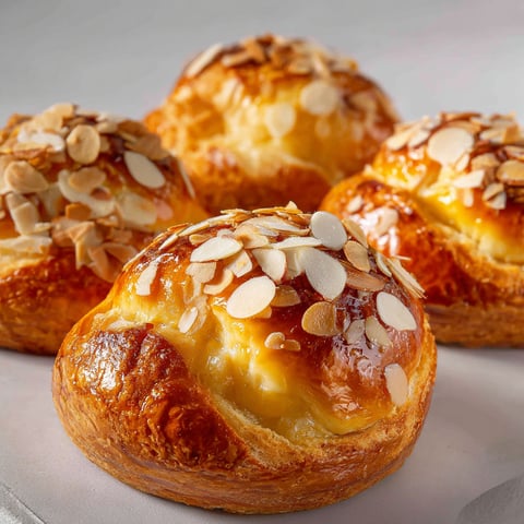 Brioche aux pommes et aux amandes, une recette savoureuse et délicieuse.