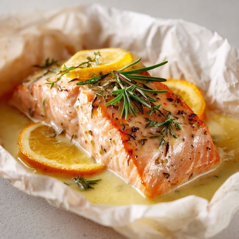 Saumon en papillote aux agrumes, une recette savoureuse et délicieuse.