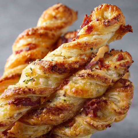 Torsades feuilletées pour vos apéros - Des torsades de pâte feuilletée avec des herbes et du fromage, prêts à être cuits.