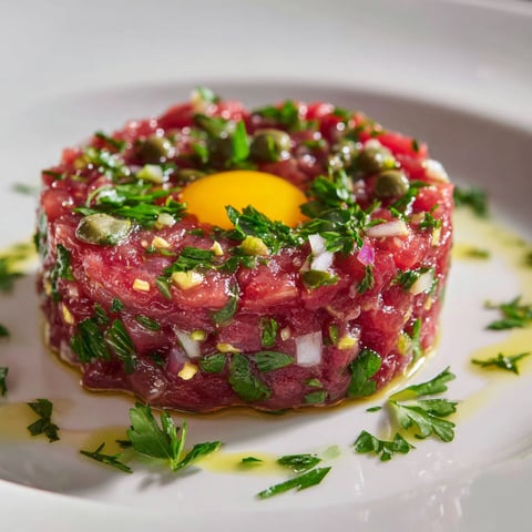 Tartare de boeuf 80's : Recette estivale facile, rapide et bluffante.
