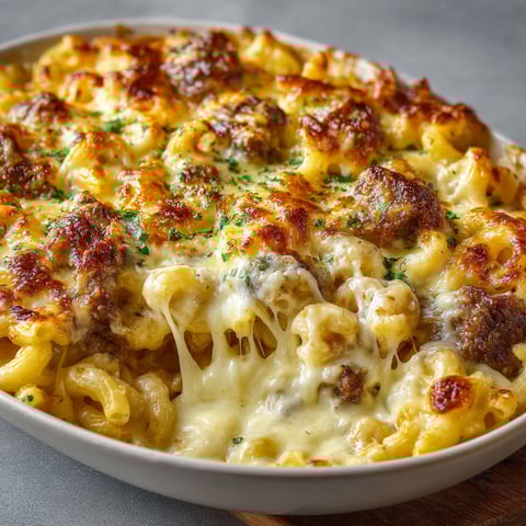 Un plat de gratin ultra fondant coquillettes raclette sur une table.