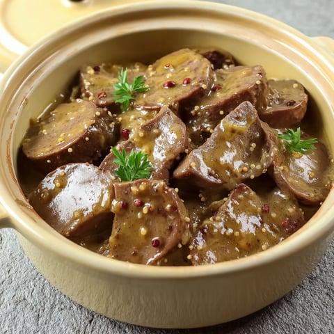 Rognons de veau sauce moutarde.