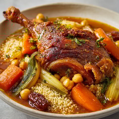 Une casserole de dinde avec des légumes et des grains de couscous.