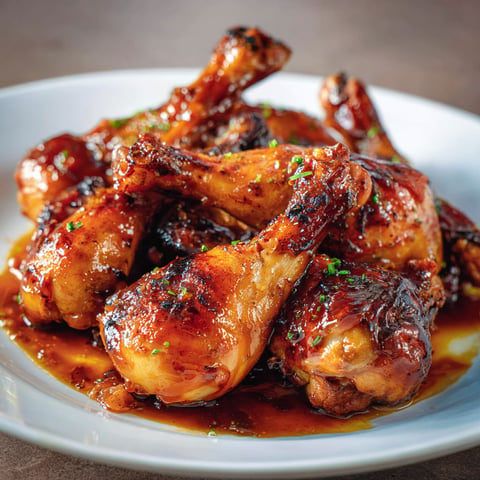 Poulet caramélisé hawaïen, sauce sirupeuse à l’ananas, ketchup et gingembre parfumé.