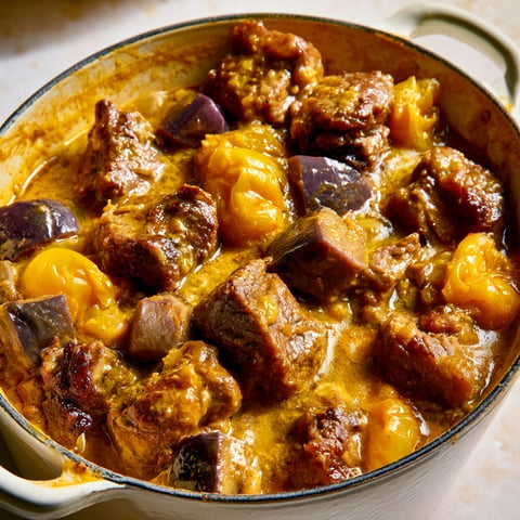 Colombo de veau maison aux saveurs antillaises.