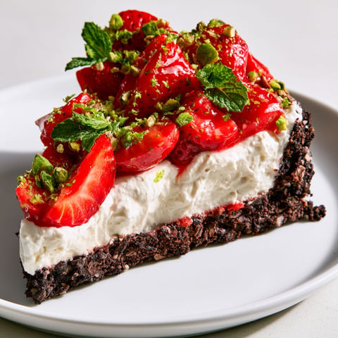 Tarte aux fraises sans cuisson, un dessert délicieux pour les repas d'été.