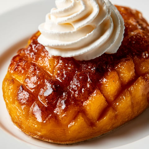 Mangue brûlée croustillante au cœur fondant en seulement 5 minutes.